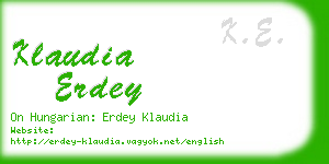 klaudia erdey business card